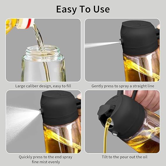 2-in-1 Oil Spray Bottle – Cook Healthier, Waste Less!