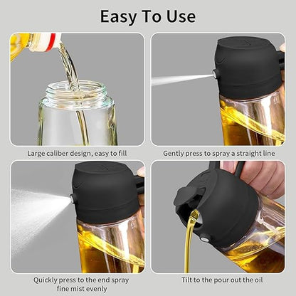 2-in-1 Oil Spray Bottle – Cook Healthier, Waste Less!
