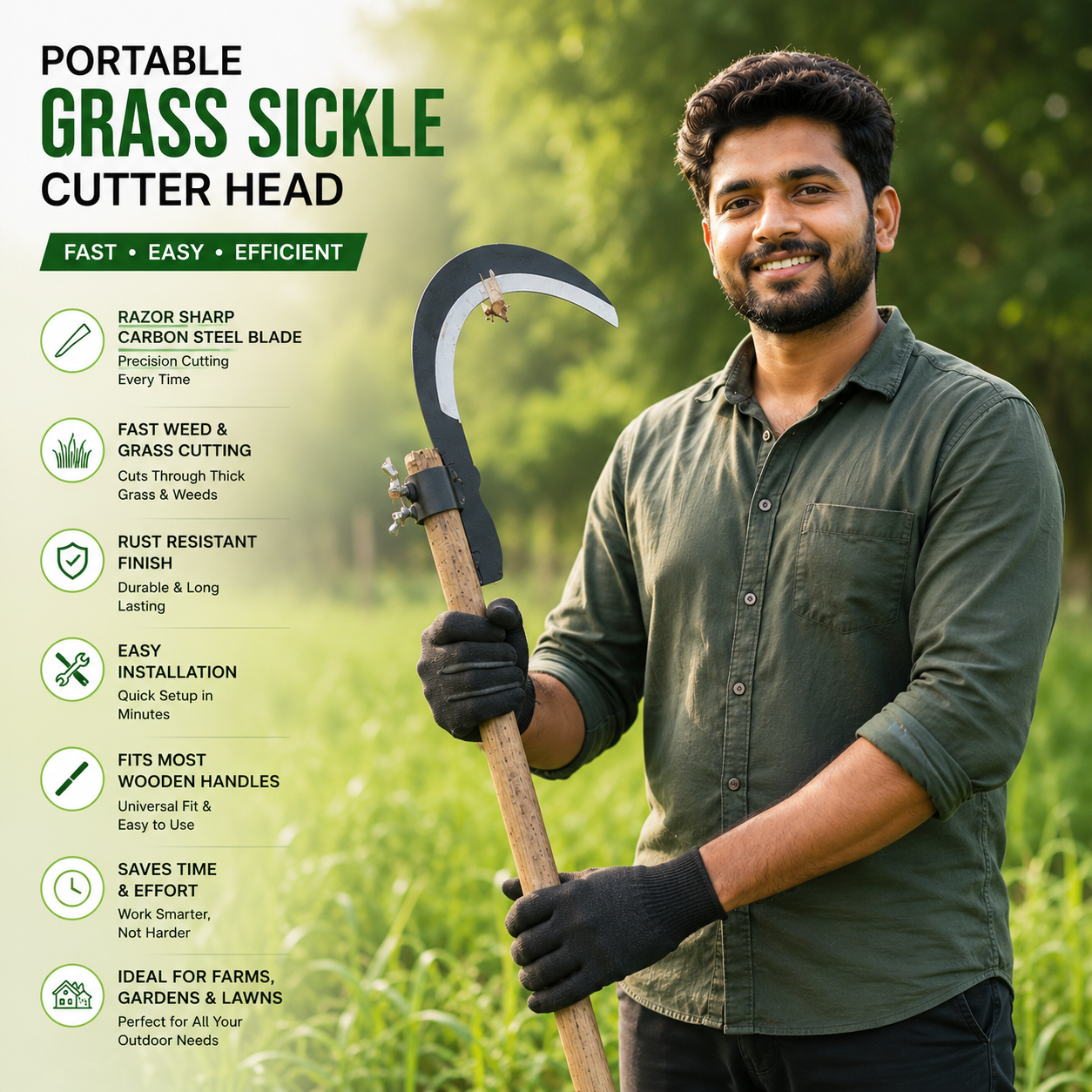 Portable Grass Sickle Cutter Head