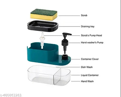 3-in-1 Soap Dispenser & Sponge Holder